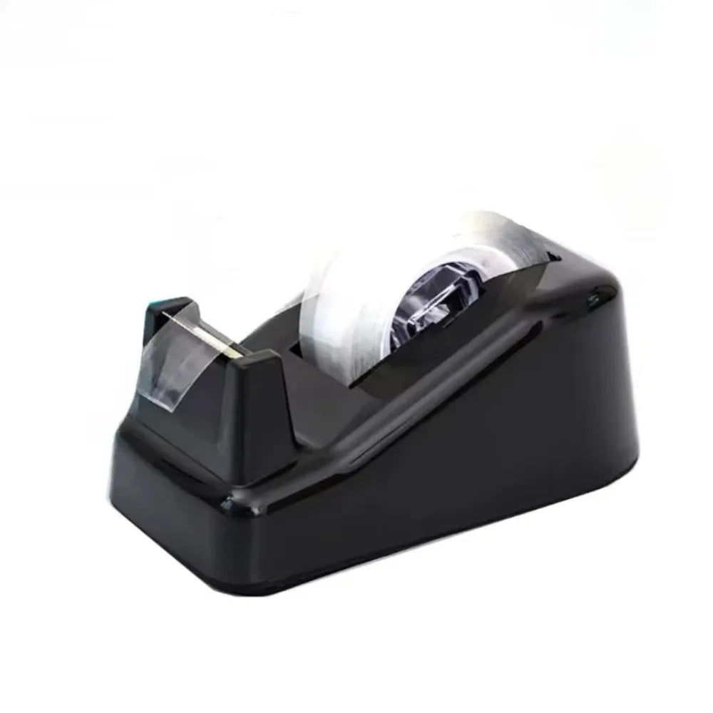 Black Tape Dispenser Portable Stationery Adhesive Tape Cutter Sealing Tape Table Base Dispenser Office Supplies Packaging Tools