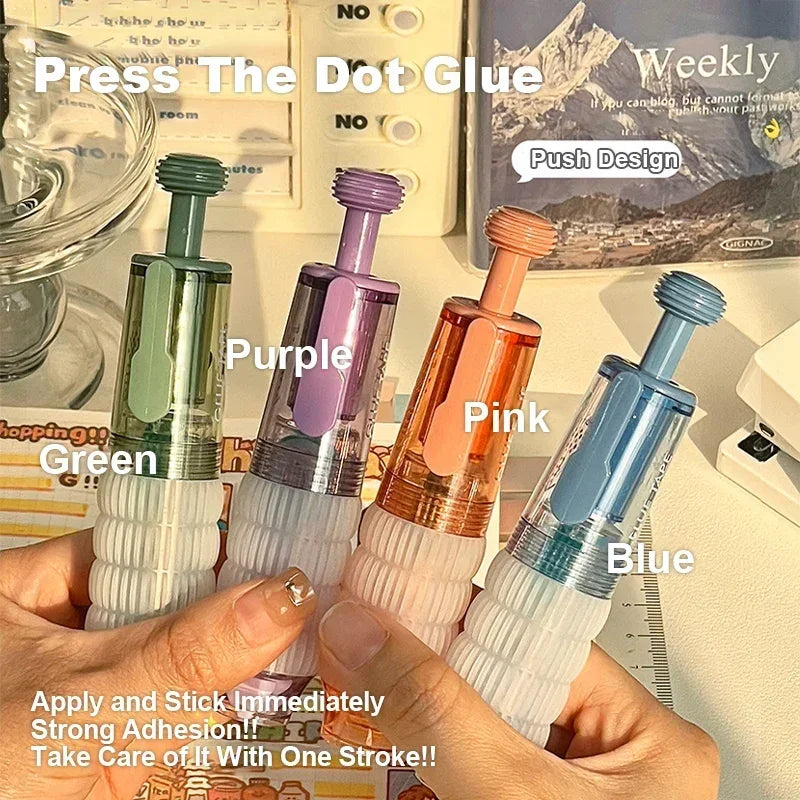 1 PC Pen Style Push Point Adhesive with High Appearance Value and Viscosity Replaceable Core Correction Tape Style Double-Sided